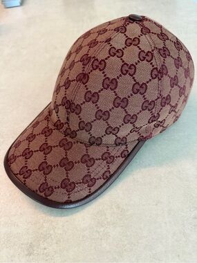 Gucci GG Monogram Baseball Hat Cap in Bordeaux Burgundy